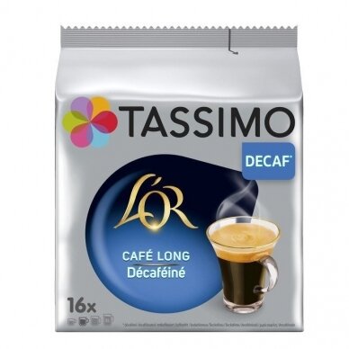 Kavos kapsulės be kofeino L'OR Tassimo Espresso Decaffeinato 16 kap.