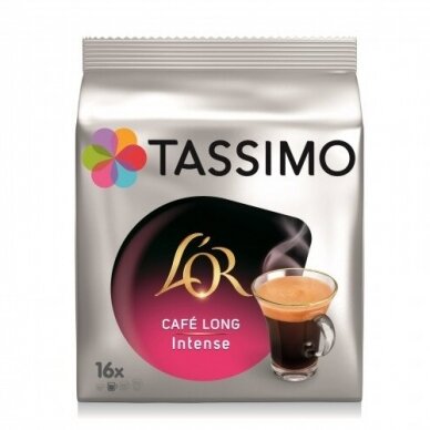 Kavos kapsulės L'OR Tassimo Cafe Long Intense 16 kap.