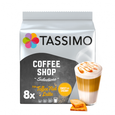 Kavos kapsulės Tassimo Coffee Shop Selections Toffee Nut Latte 16 kap.