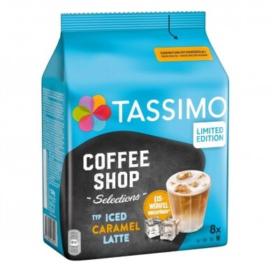 Šaltos kavos kapsulės Tassimo Coffee Shop Selections Iced Caramel Latte 16 kap.