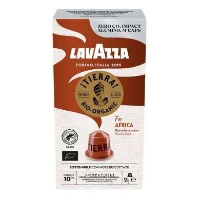 Kavos kapsulės tinkančios Nespresso kavos aparatams Lavazza Tierra for Africa 10 vnt.