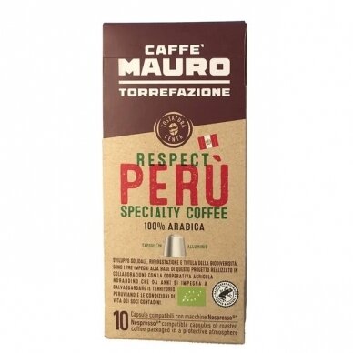 Kavos kapsulės suderinamos su Nespresso® Mauro Peru 10 vnt.