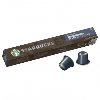 Kavos kapsulės be kofeino tinkančios Nespresso kavos aparatams Starbucks Decaf Espresso Roast 10 vnt.