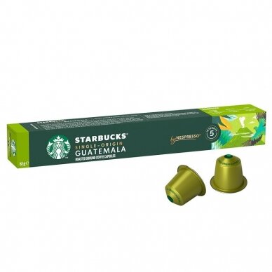 Kavos kapsulės, tinkančios Nespresso kavos aparatams Starbucks Nespresso Single-Origin Guatemala, 10 vnt.