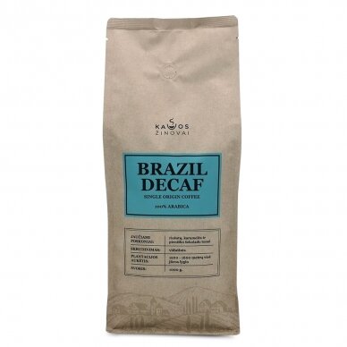 Kavos Pupelės Brazil Decaf, 1 kg 1