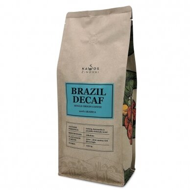 Kavos Pupelės Brazil Decaf, 1 kg 2