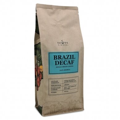 Kavos Pupelės Brazil Decaf, 1 kg