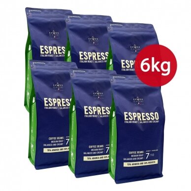 Kavos pupelės Kavos Žinovai Espresso Italian Roast, 6 kg