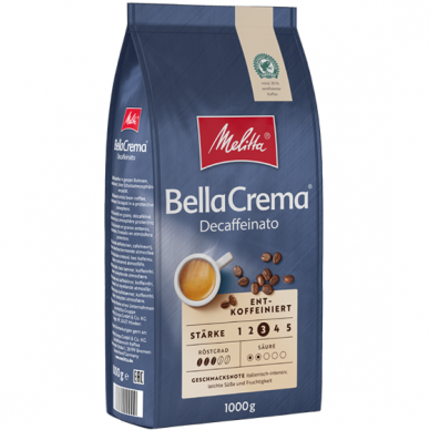 Kavos pupelės Melitta BellaCrema Decaffeinato, 1 kg