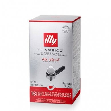 Kavos tabletės E.S.E. ILLY Classico 18 vnt.