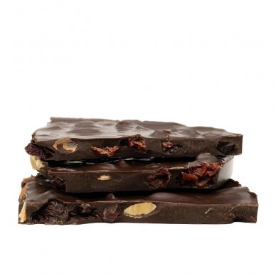 Juodasis šokoladas su migdolais ir vyšniomis Rūta Šokoladinė Venera, 300 g 2