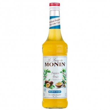 Sirupas MONIN Pasiflorų be pridėtinio cukraus, 0.7 l