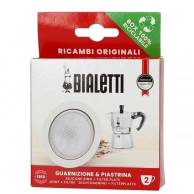 Tarpinė ir sietelis indukciniam kavinukui Bialetti, 2 cup, 90 ml